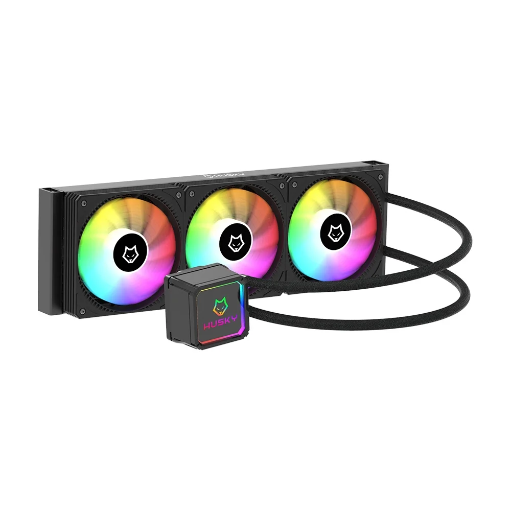 WATER COOLER HUSKY FREEZY ARGB 360MM INTEL 3 FANS PRETO (A) (SOMENTE INTEL)