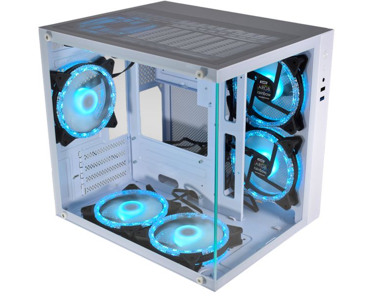GABINETE GAMER K-MEX AQUÁRIO WHITE MICRO ATX - BRANCO (A)