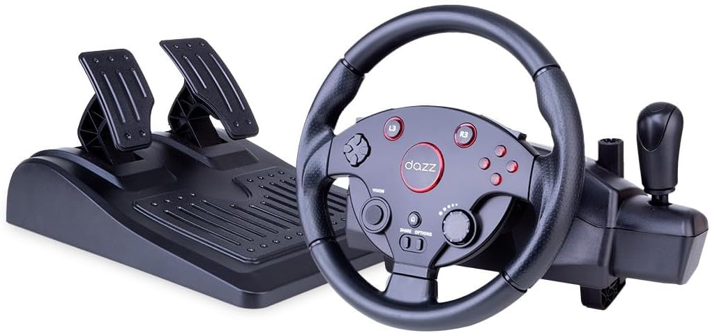 VOLANTE DAZZ FORCE DRIVING - ONE/XBOX 360 PS4/PS3/PC/XBOX PRETO(A)